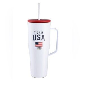 Corkcicle Team USA 30oz. Badge XL Cold Cup handle straw red white blue drinking